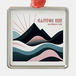 Bunte Hügel des Capitol Reef National Park Ornament Aus Metall