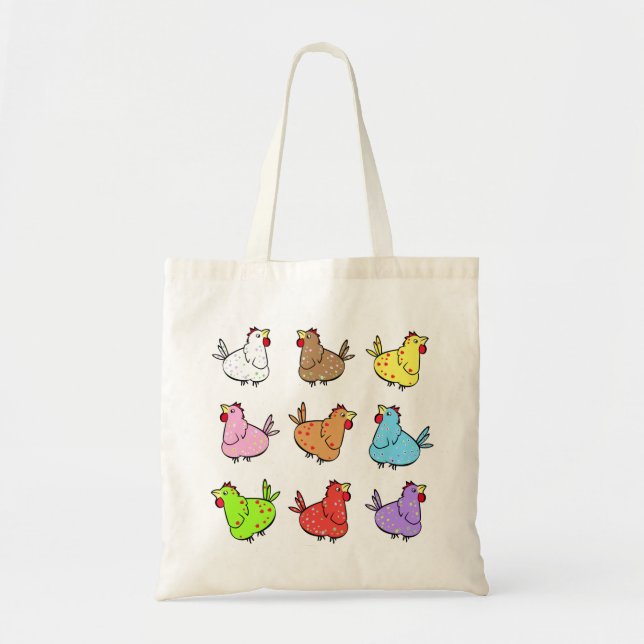 Bunte Huhn-Tasche Tragetasche (Vorne)