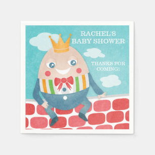 Bunte Humpty Dumpty Babyparty-Papierservietten Serviette