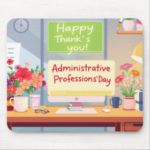 Bunte Illustration zum Admin-Schätztisch Mousepad