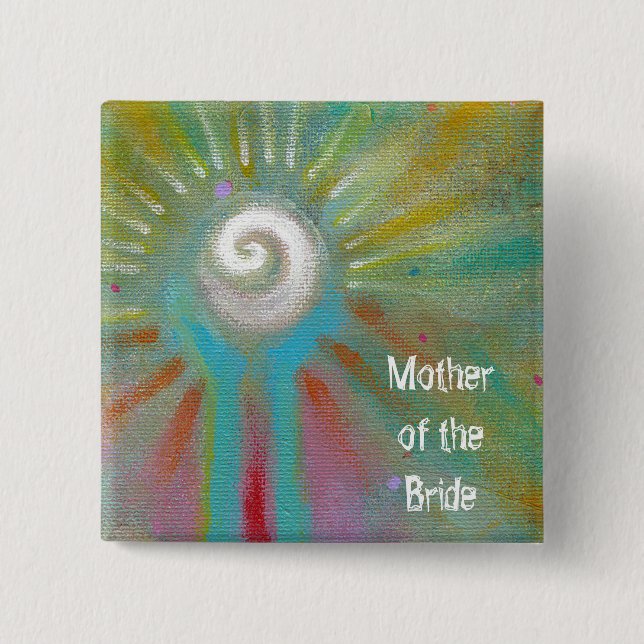 Bunte inspirational abstrakte Kunst fertigen Ihr Button (Vorderseite)