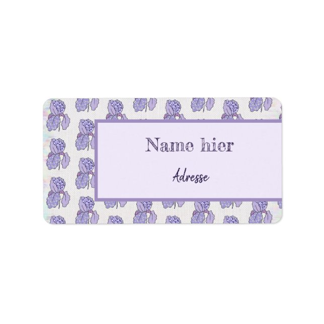 bunte Iris Adressaufkleber (Vorne)