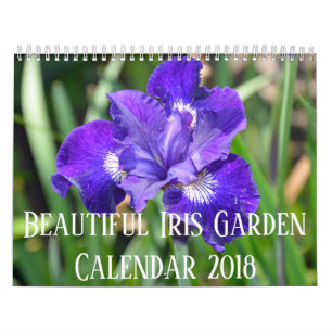 Bunte Iris-Blumen Kalender