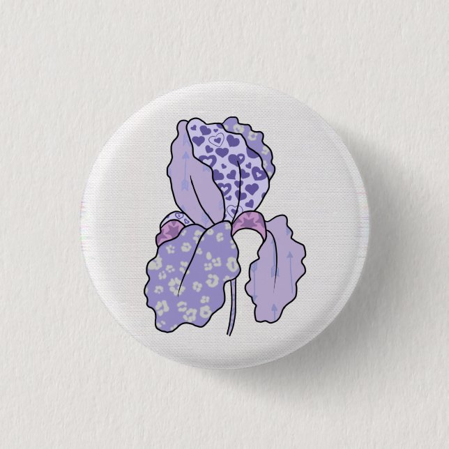 bunte Iris Button (Vorderseite)