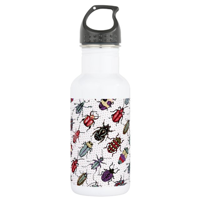 Bunte Käfer Trinkflasche (Vorderseite)