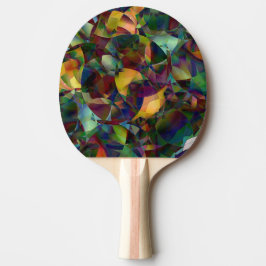 Bunte, kaleidoskopische abstrakte Kunst Tischtennis Schläger