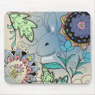 Bunte Kaninchen-Mausunterlage (horizontal) Mousepad