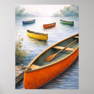 Bunte Kanus Poster