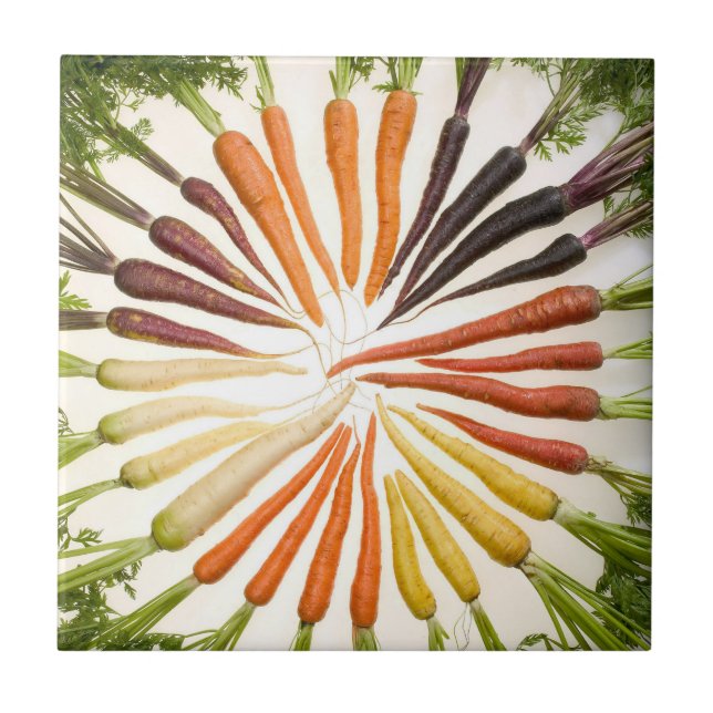 Bunte Karotten Fliese (Vorderseite)