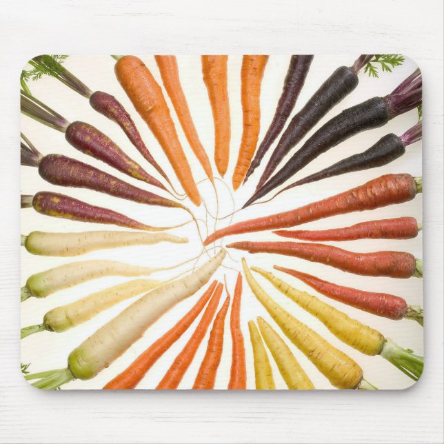 Bunte Karotten Mousepad (Vorne)