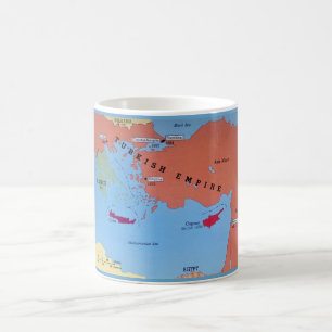 Bunte Karte des Türkischen Reiches Tasse