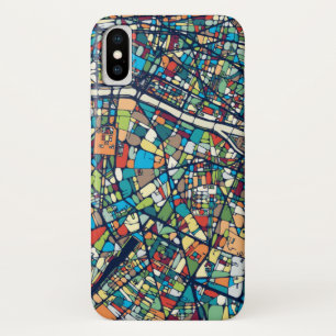 Bunte Karte Paris Frankreich   Case-Mate iPhone Hülle