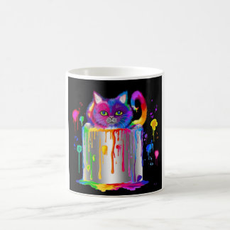 Bunte Katze Kaffeetasse