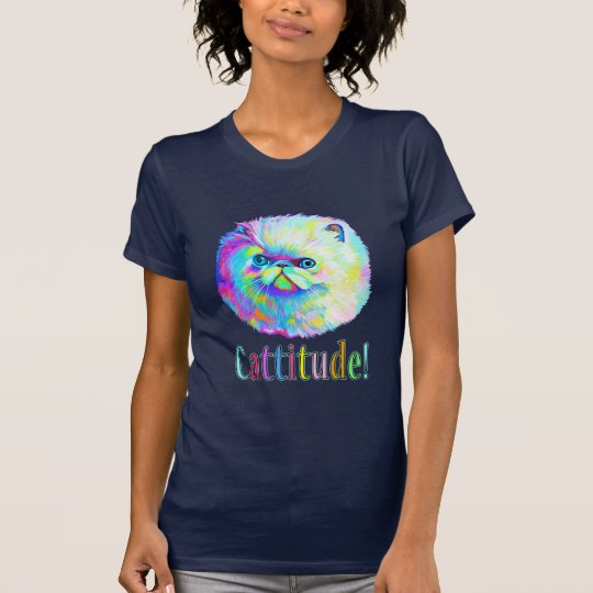 Bunte Katze mit Catitude T-Shirt