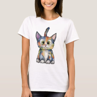 bunte Katze T-Shirt