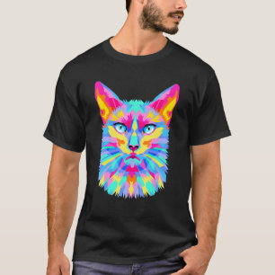 Bunte Katze T-Shirt