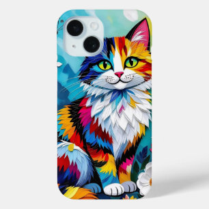 Bunte Katze und Schmetterling Case-Mate iPhone Hülle