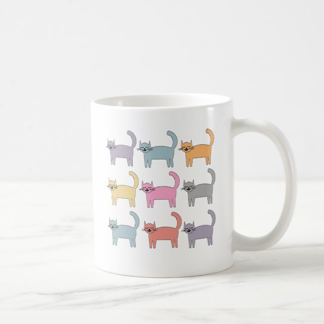 Bunte Katzen Kaffeetasse (Rechts)
