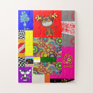 Bunte Katzen Kätzchen Abstrakte Puzzles