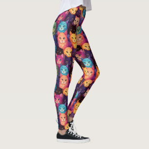Bunte Katzen-Leggings für Katzenliebhaber Leggings