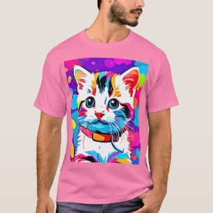 Bunte Katzenkunst T-Shirt