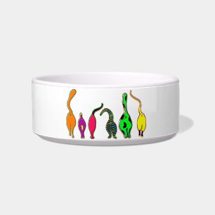 Bunte Katzenpopos Napf