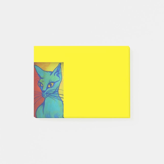 bunte Katzenpost-itanmerkungen Post-it Klebezettel (Vorderseite)