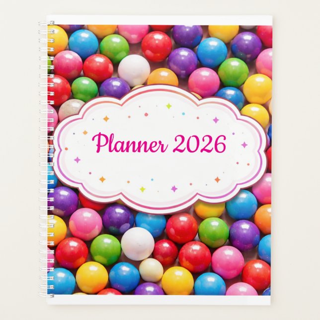 Bunte Kaugummi-Planer-Hülle  Planer (Vorderseite)