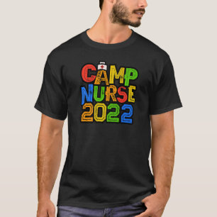 Bunte Kinder-Camp-Krankenschwester 2022 Gesundheit T-Shirt