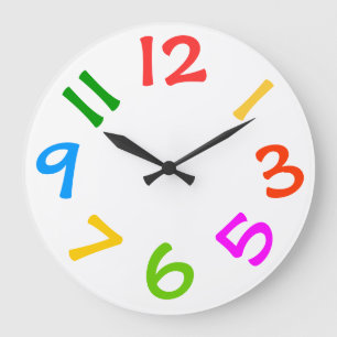 Bunte Kinderraum-Wanduhr Große Wanduhr