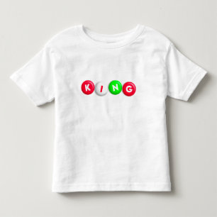 Bunte KING-Buchstaben in hellen Kreisen Kleinkind T-shirt