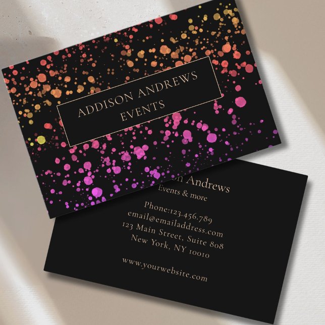 Bunte Kleckse Visitenkarte (Modern Color Splash Business Card)