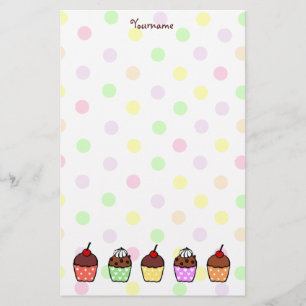 Bunte kleine Kuchen Briefpapier