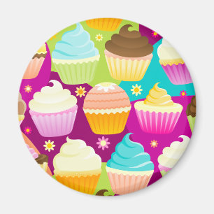 Bunte kleine Kuchen Magnet