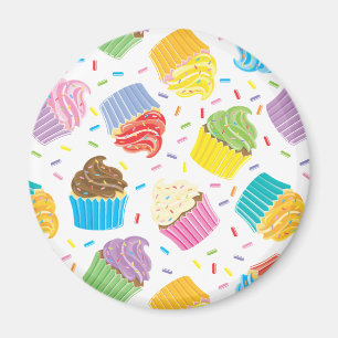Bunte kleine Kuchen Magnet