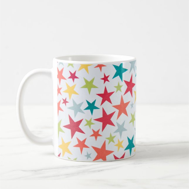 Bunte kleine Stern-Kaffee-Tasse Kaffeetasse (Links)