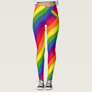 Bunte kleine Streifen-Regenbogen-Flagge Leggings