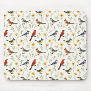 Bunte kleine Vögel Mousepad