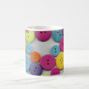 Bunte Knöpfe Kaffeetasse