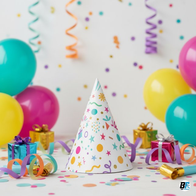 Bunte Konfetti-Party Partyhütchen (Von Creator hochgeladen)