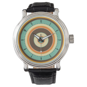 Bunte konzentrische Kreise 02 Armbanduhr