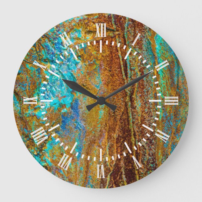 Bunte Korrosion Große Wanduhr (Vorderseite)