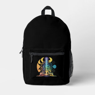 Bunte Kosmische Chakra-Meditation Spirituelle Ener Bedruckter Rucksack