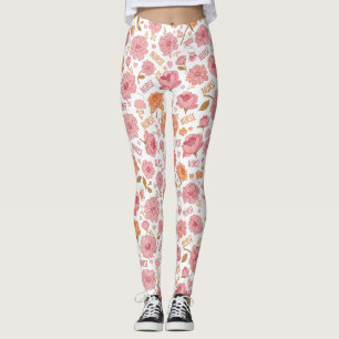Bunte Krankenpflegerin Floralmuster (3) Leggings