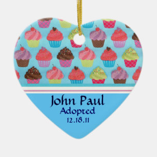 Bunte Kuchen-Adoptions-Mitteilungs-Verzierung Keramik Ornament