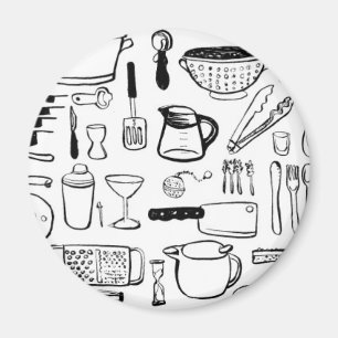 Bunte Küchen-Muster Magnet