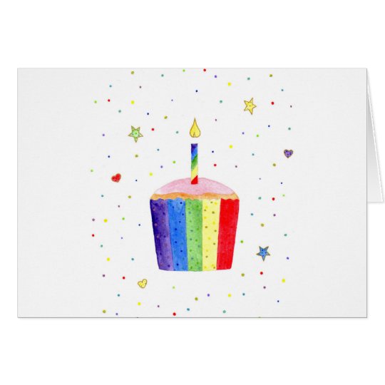 bunte Kuchenkarte Karte