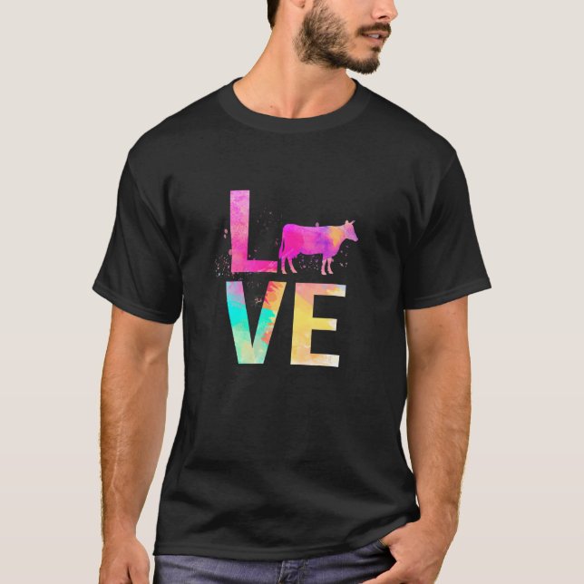 Bunte Kuh-Mutter-Kuh T-Shirt (Vorderseite)