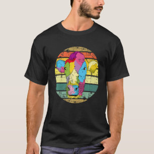 Bunte Kuh Vintage Kuh Bauer Landwirt Tier T-Shirt