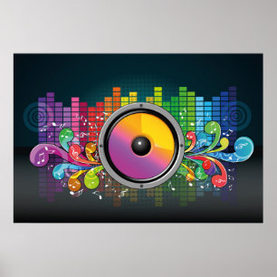 Bunte künstlerische Illustration des Poster
